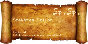 Szekeres Szidor névjegykártya